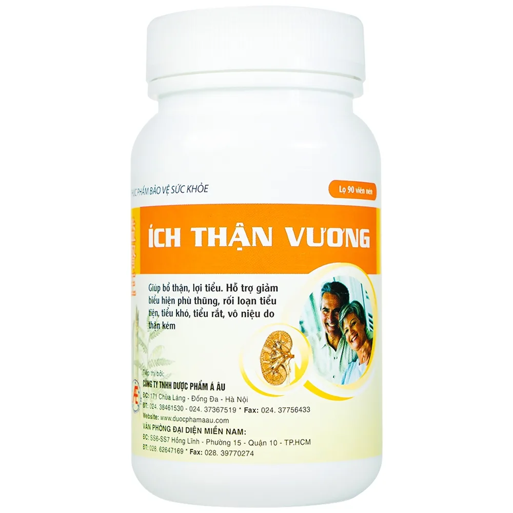 Hình ảnh Viên uống Ích Thận Vương Á Âu giúp bổ thận, lợi tiểu (2 lọ x 90 viên)