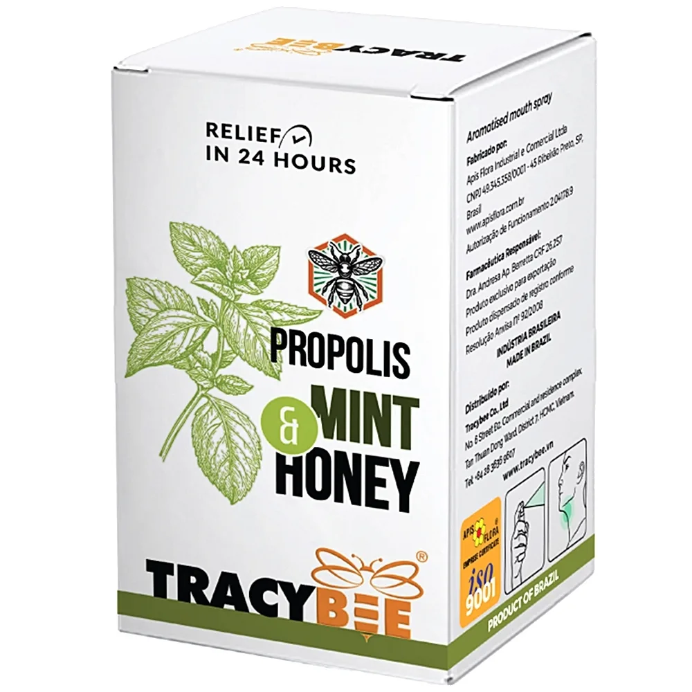 Hình ảnh Combo Keo Ong Propolis Mint Honey Tracybee 30ml giúp giảm đau, viêm họng, ho do nhiễm khuẩn