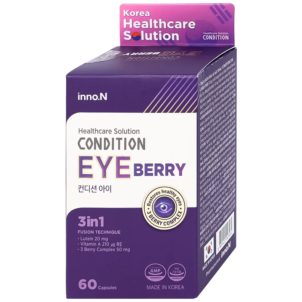 Hình ảnh Thực phẩm bảo vệ sức khỏe Condition EYE Berry Kolmar hỗ trợ tăng cường thị lực cho mắt (6 vỉ x 10 viên)