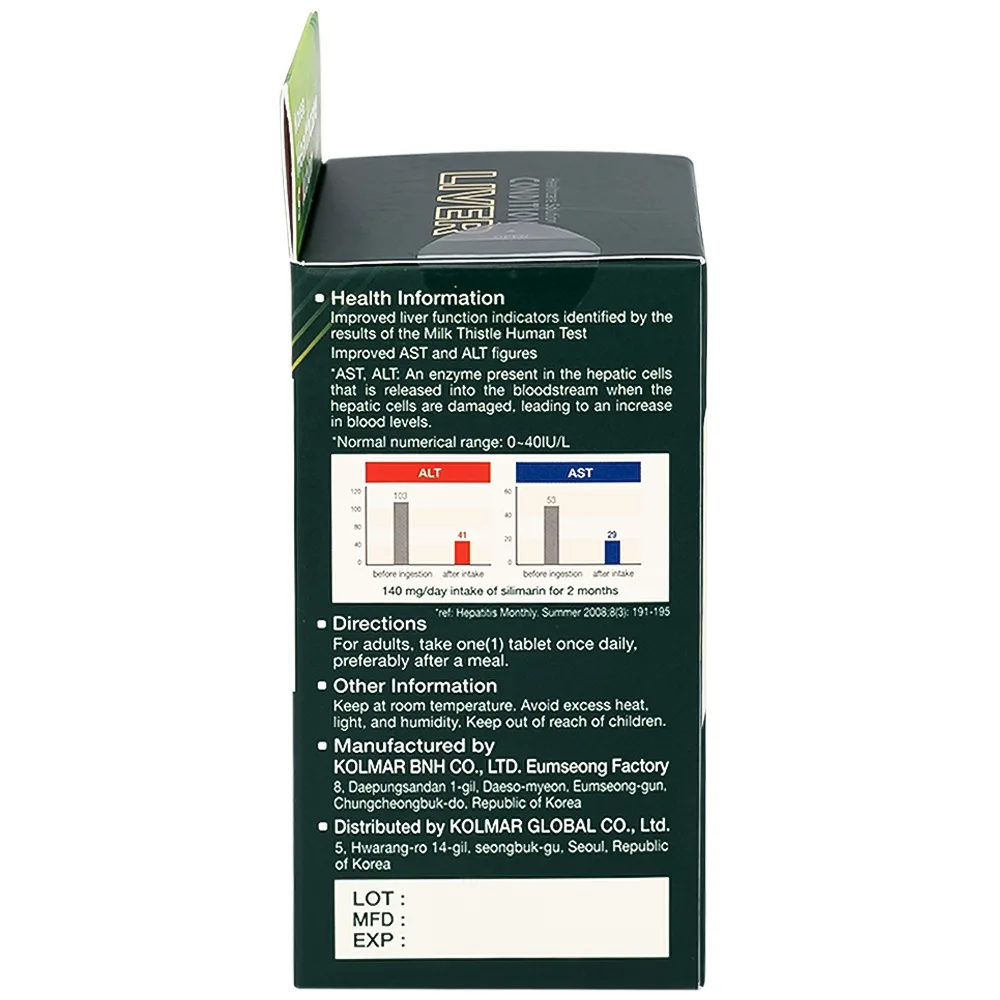 Hình ảnh Thực phẩm bảo vệ sức khỏe Condition Liver Kolmar giúp mát gan, bảo vệ gan (90 viên)