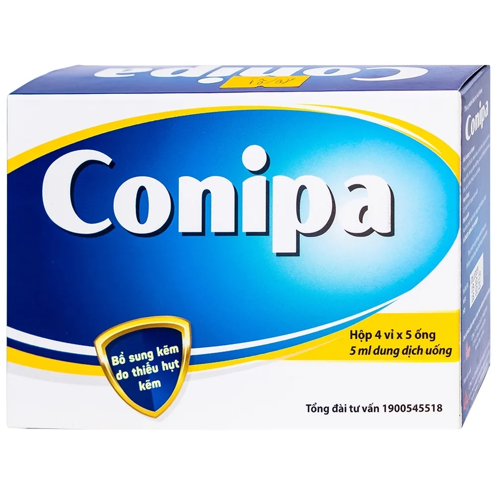 Hình ảnh Dung dịch uống Conipa CPC1 Hà Nội bổ sung kẽm, tăng cường sức đề kháng cho cơ thể (4 vỉ x 5 ống x 5ml)