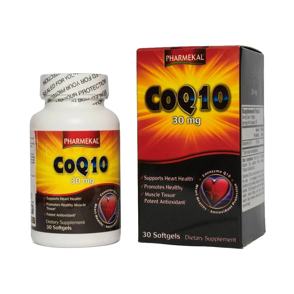 Hình ảnh Viên uống CoQ10 30mg Pharmekal giảm quá trình oxy hóa, hỗ trợ sức khỏe cho tim (30 viên) 