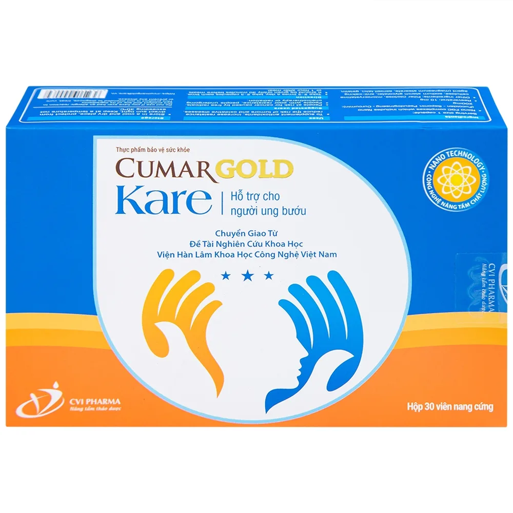 Hình ảnh Viên uống CumarGold Kare CVI Pharma hỗ trợ giảm nguy cơ mắc ung bướu (3 vỉ x 10 viên)
