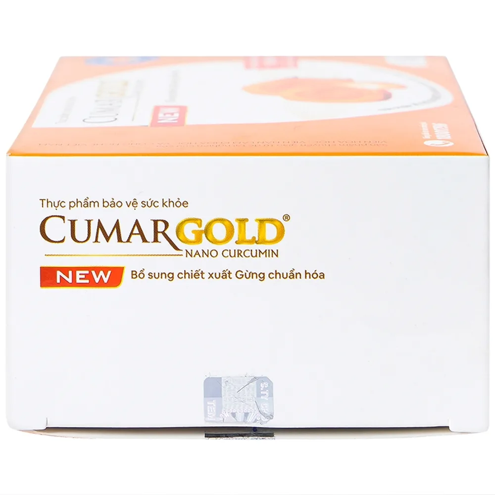 Hình ảnh Viên uống CumarGold Nano Curcumin New CVI Pharma hỗ trợ bảo vệ niêm mạc dạ dày (4 vỉ x 10 viên)
