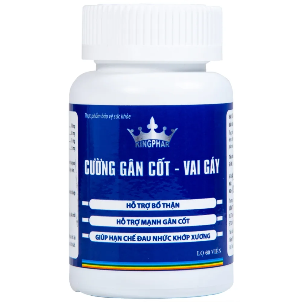 Hình ảnh Viên uống Cường Gân Cốt - Vai Gáy Kingphar hỗ trợ bổ thận, mạnh gân cốt (60 viên)