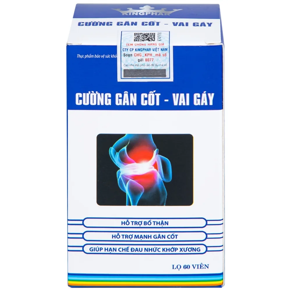 Hình ảnh Viên uống Cường Gân Cốt - Vai Gáy Kingphar hỗ trợ bổ thận, mạnh gân cốt (60 viên)