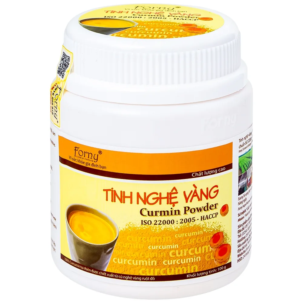 Hình ảnh Tinh Nghệ Vàng Curmin Powder Forny bảo vệ và tái tạo niêm mạc dạ dày (100g)