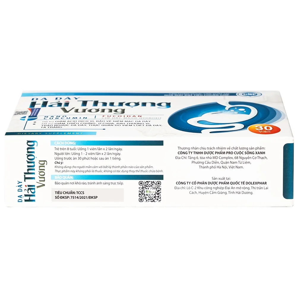 Hình ảnh Viên uống Dạ Dày Hải Thượng Vương hỗ trợ giảm acid dịch vị, bảo vệ niêm mạc dạ dày (30 viên)
