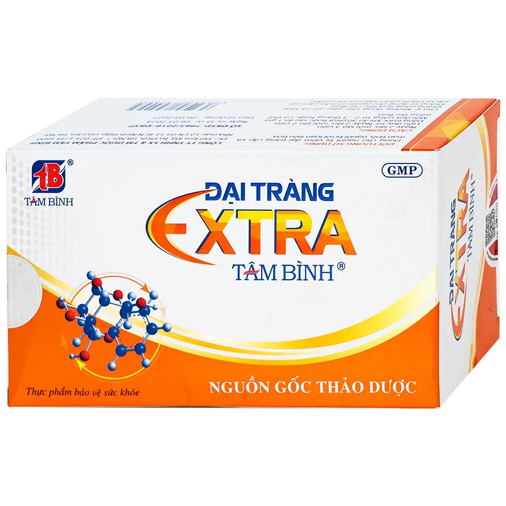 Hình ảnh Đại tràng Extra Tâm Bình hỗ trợ giảm các triệu chứng viêm đại tràng, đại tràng co thắt (5 vỉ x 12 viên)