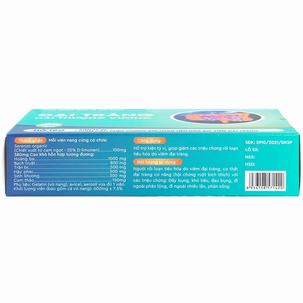 Hình ảnh Viên uống Đại Tràng Hải Thượng Vương hỗ trợ kiện tỳ vị, giảm triệu chứng rối loạn tiêu hóa (2 vỉ x 10 viên)