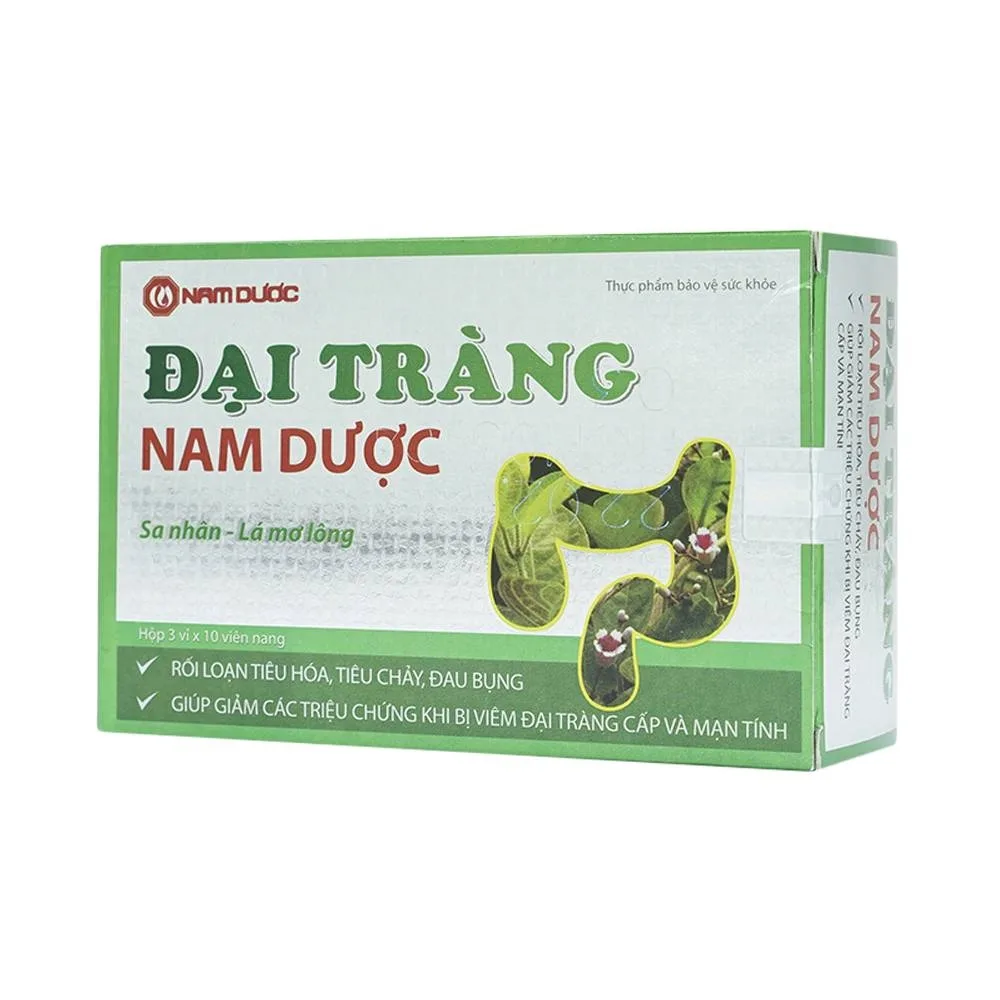 Hình ảnh Viên uống Đại Tràng Nam Dược hỗ trợ điều trị rối loạn tiêu hóa, tiêu chảy, đau bụng (3 vỉ x 10 viên)