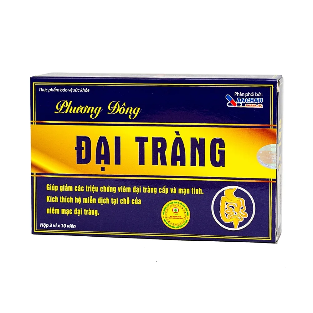 Hình ảnh Viên uống Đại Tràng Phương Đông giảm các triệu chứng viêm đại tràng cấp và mãn tính (3 vỉ x 10 viên)