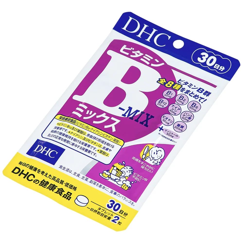 Hình ảnh Viên uống DHC Vitamin B Mix bổ sung biotin, inositol, acid folic và một số vitamin nhóm B (60 viên)