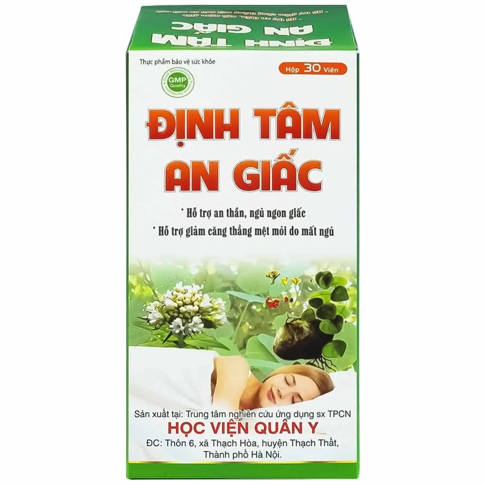 Hình ảnh Viên uống Định Tâm An Giấc HVQY hỗ trợ an thần, ngủ ngon giấc (30 viên)