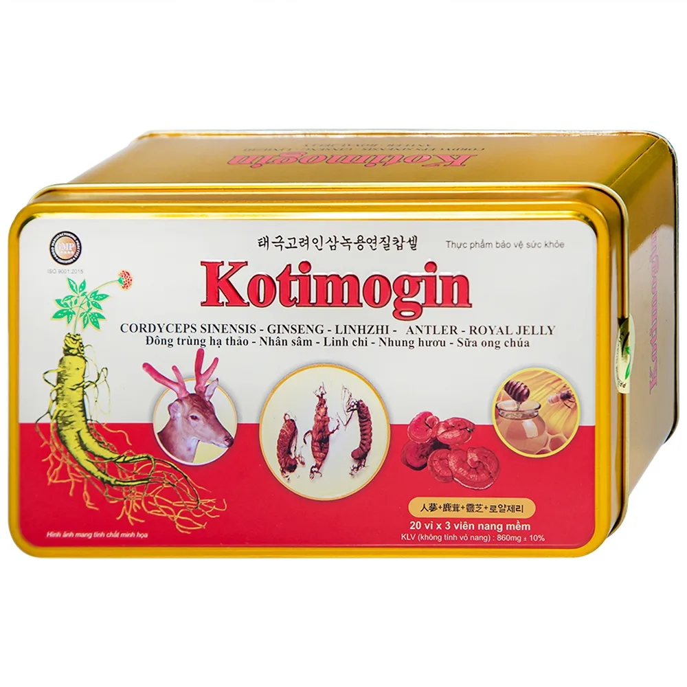 Hình ảnh Viên uống Sâm - Đông Trùng Hạ Thảo Kotimogin tăng cường sức khỏe (20 vỉ x 3 viên)