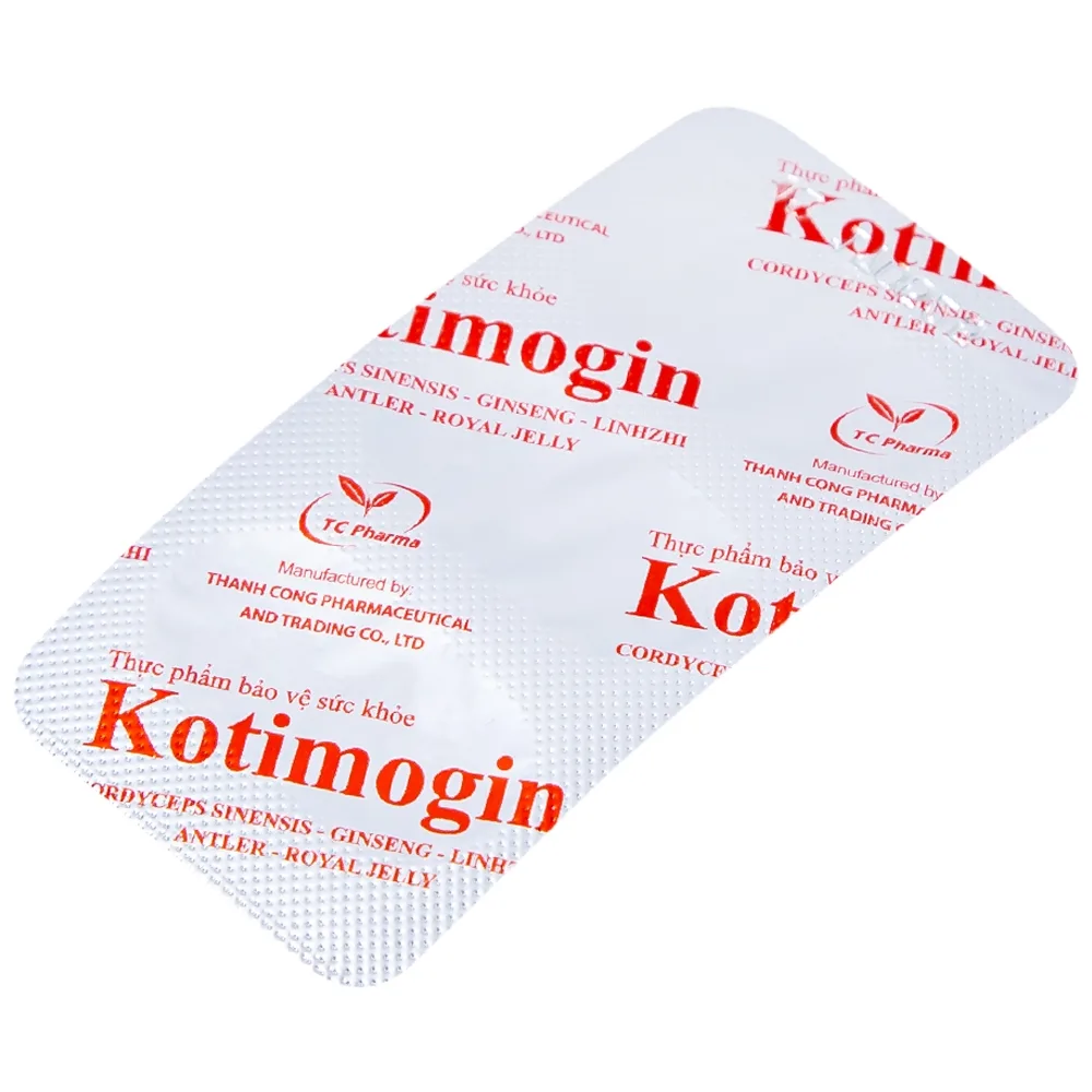Hình ảnh Viên uống Sâm - Đông Trùng Hạ Thảo Kotimogin tăng cường sức khỏe (20 vỉ x 3 viên)