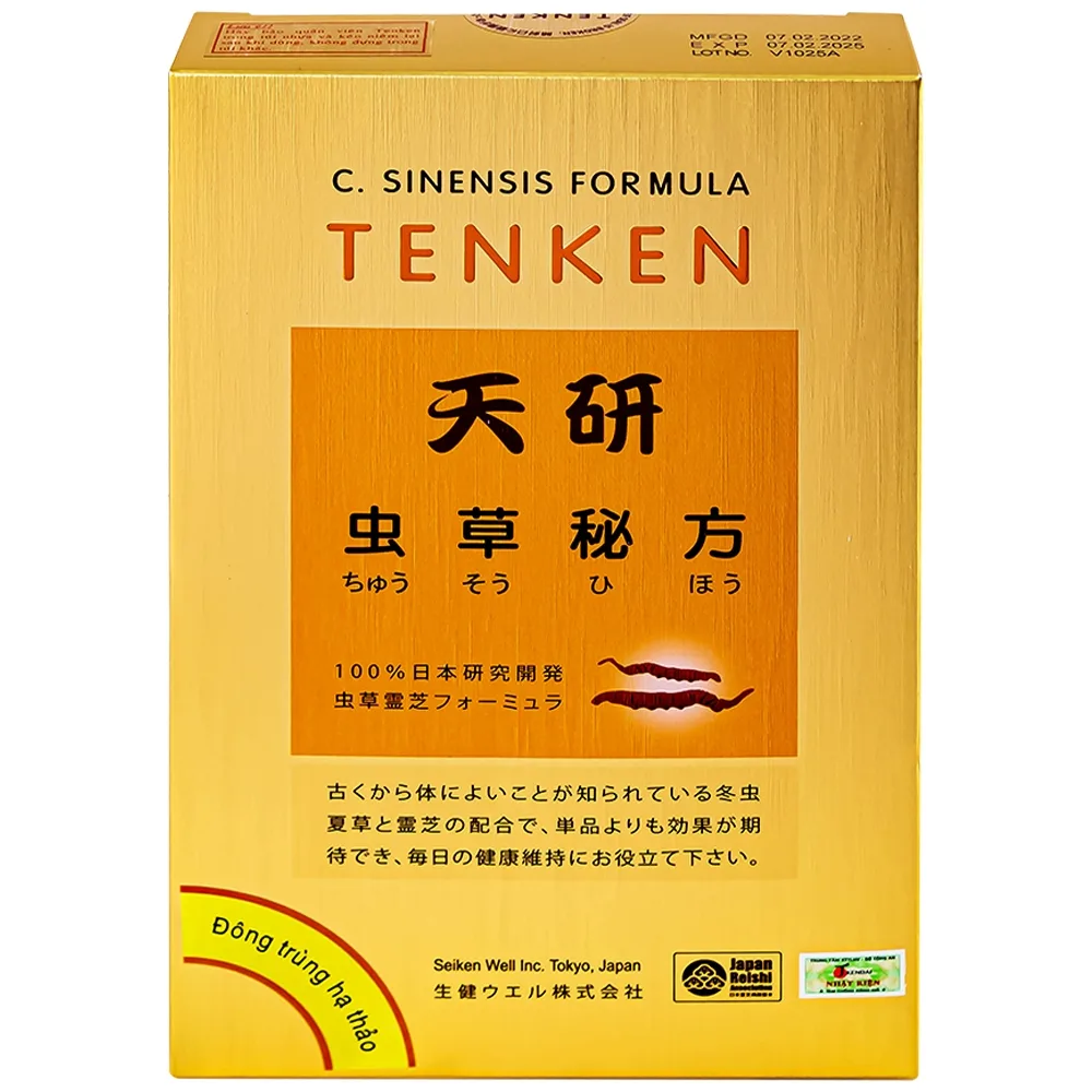 Hình ảnh Viên uống Đông Trùng Hạ Thảo Tenken hỗ trợ bồi bổ sức khỏe, tăng cường sinh lực (60 viên)