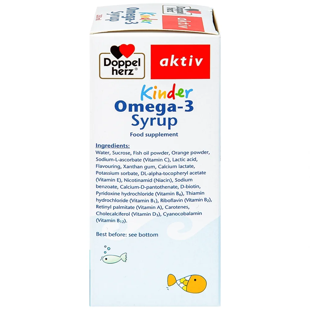 Hình ảnh Siro Kinder Omega-3 Syrup Doppelherz Aktiv hỗ trợ phát triển não bộ (250ml)