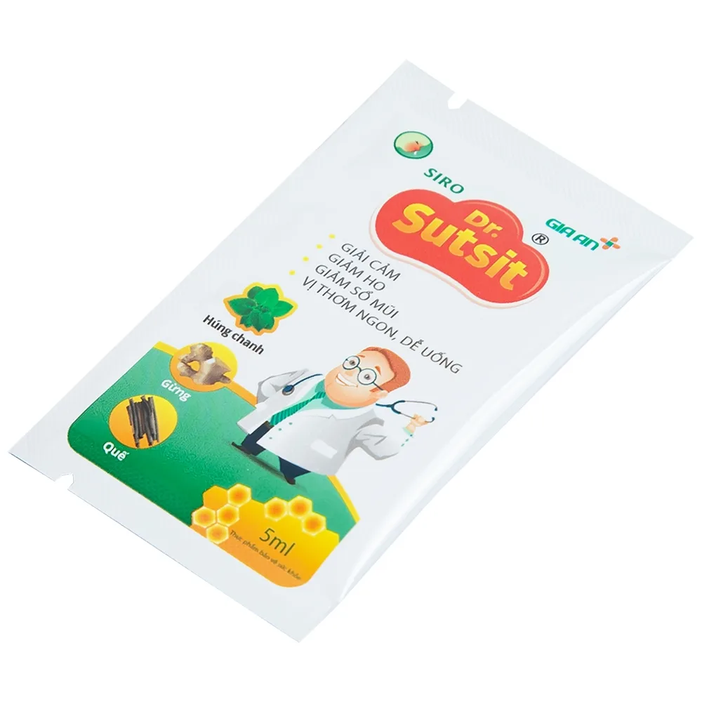 Hình ảnh Siro Dr.Sutsit Gia An giải cảm, giảm ho, giảm sổ mũi (30 gói x 5ml)