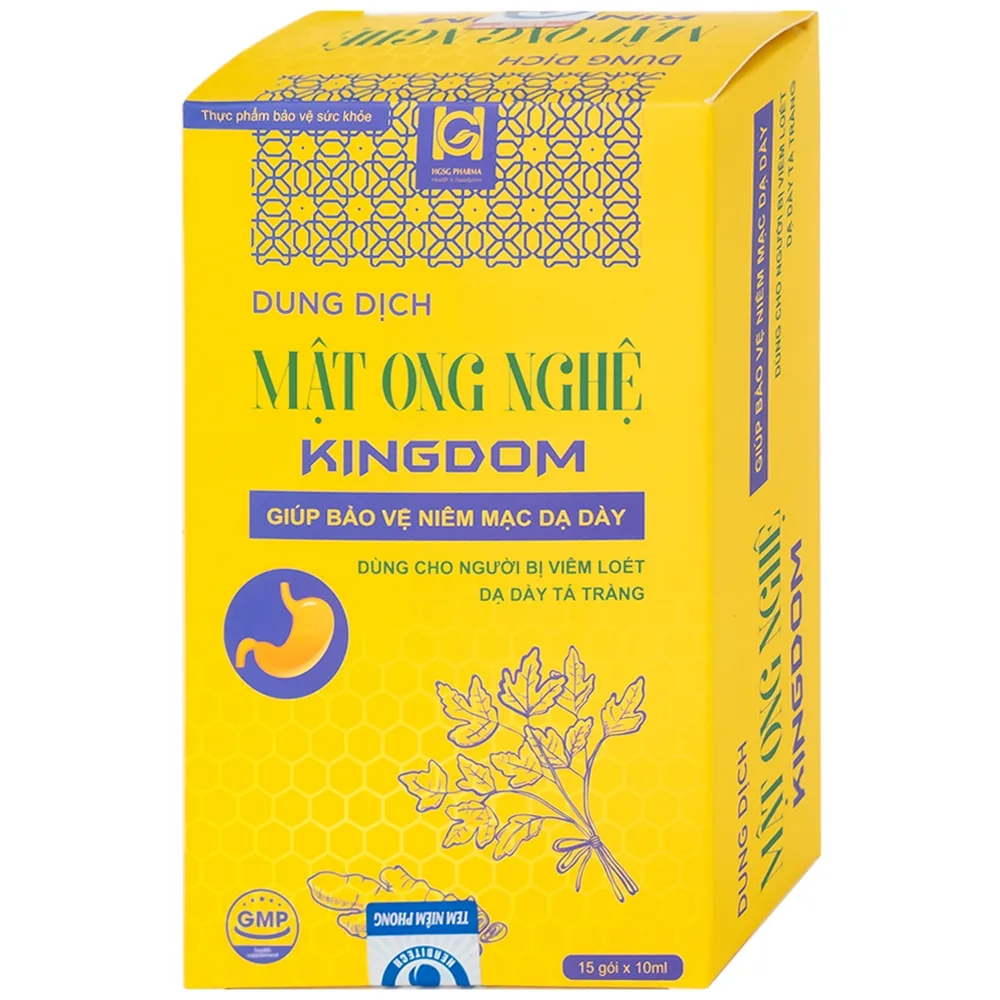 Hình ảnh Dung dịch mật ong nghệ Kingdom bảo vệ niêm mạc dạ dày (15 gói x 10ml)