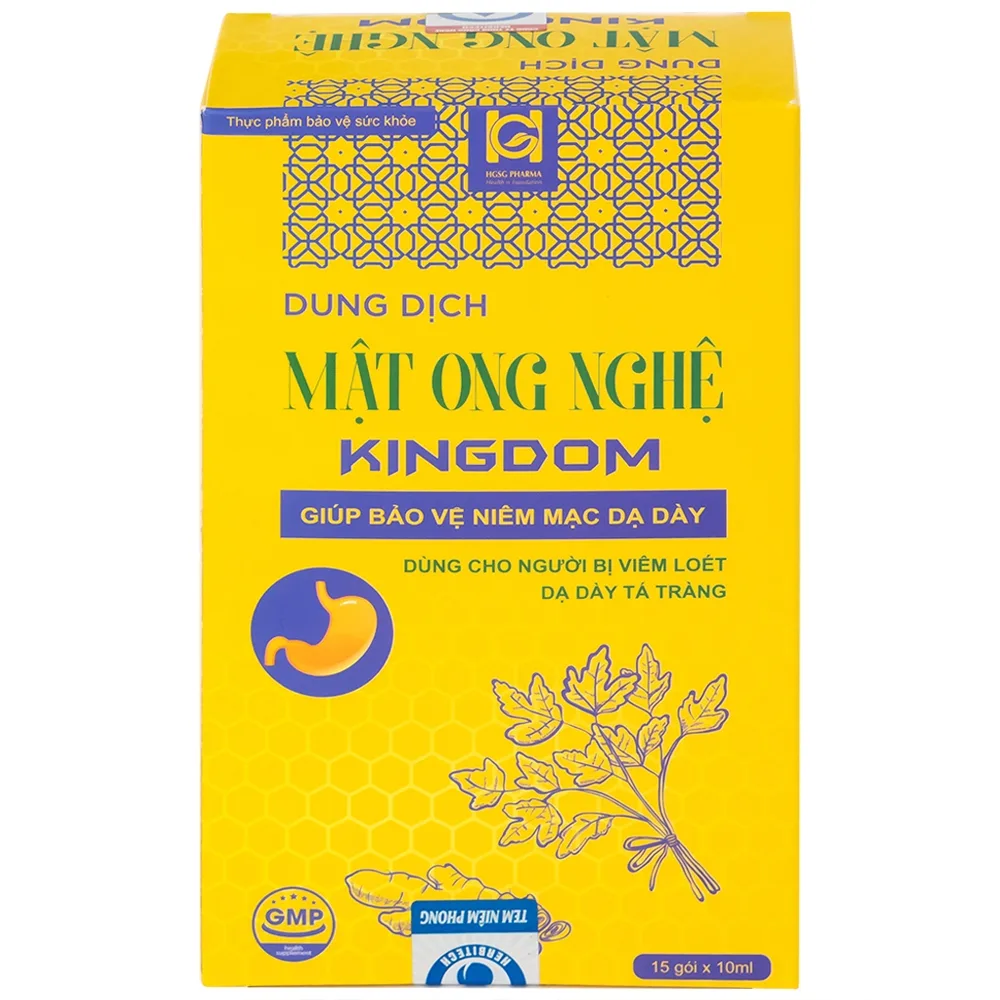 Hình ảnh Dung dịch mật ong nghệ Kingdom bảo vệ niêm mạc dạ dày (15 gói x 10ml)
