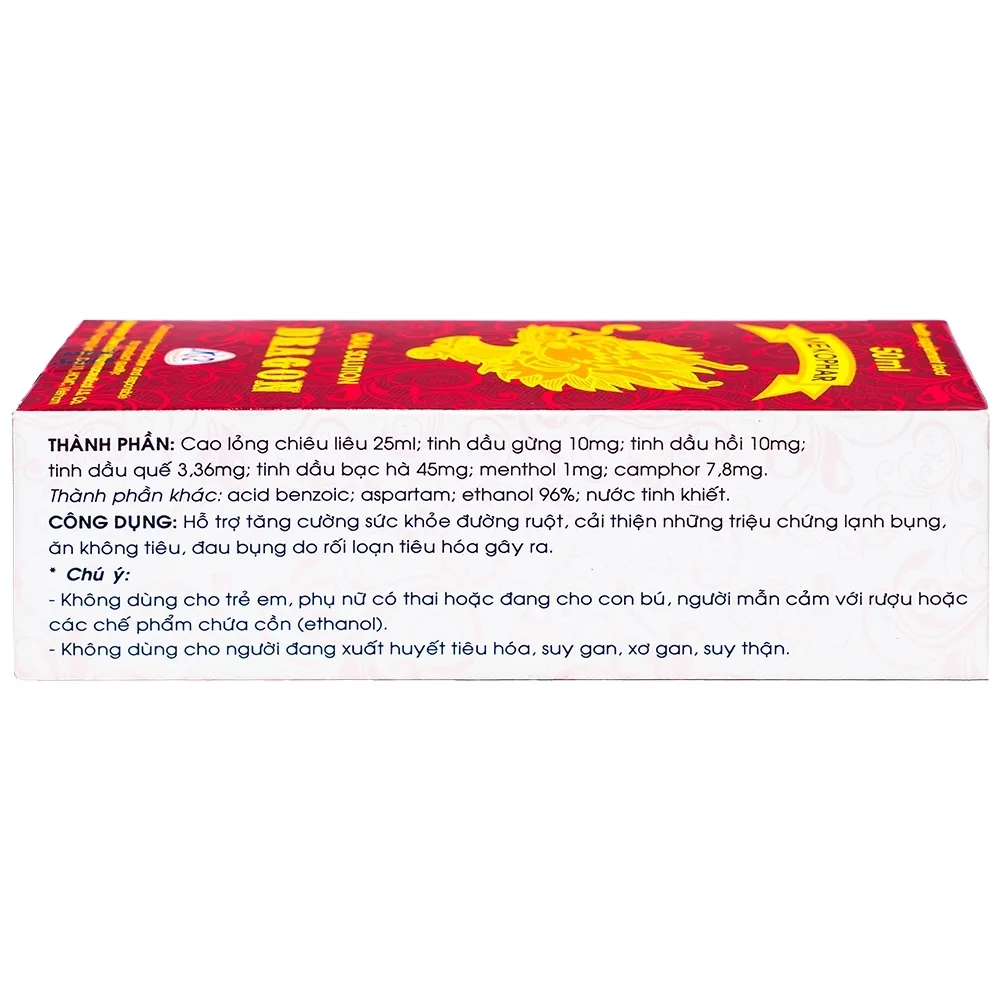 Hình ảnh Dung dịch uống Con Rồng Mekophar hỗ trợ tăng cường sức khỏe đường ruột (50ml)
