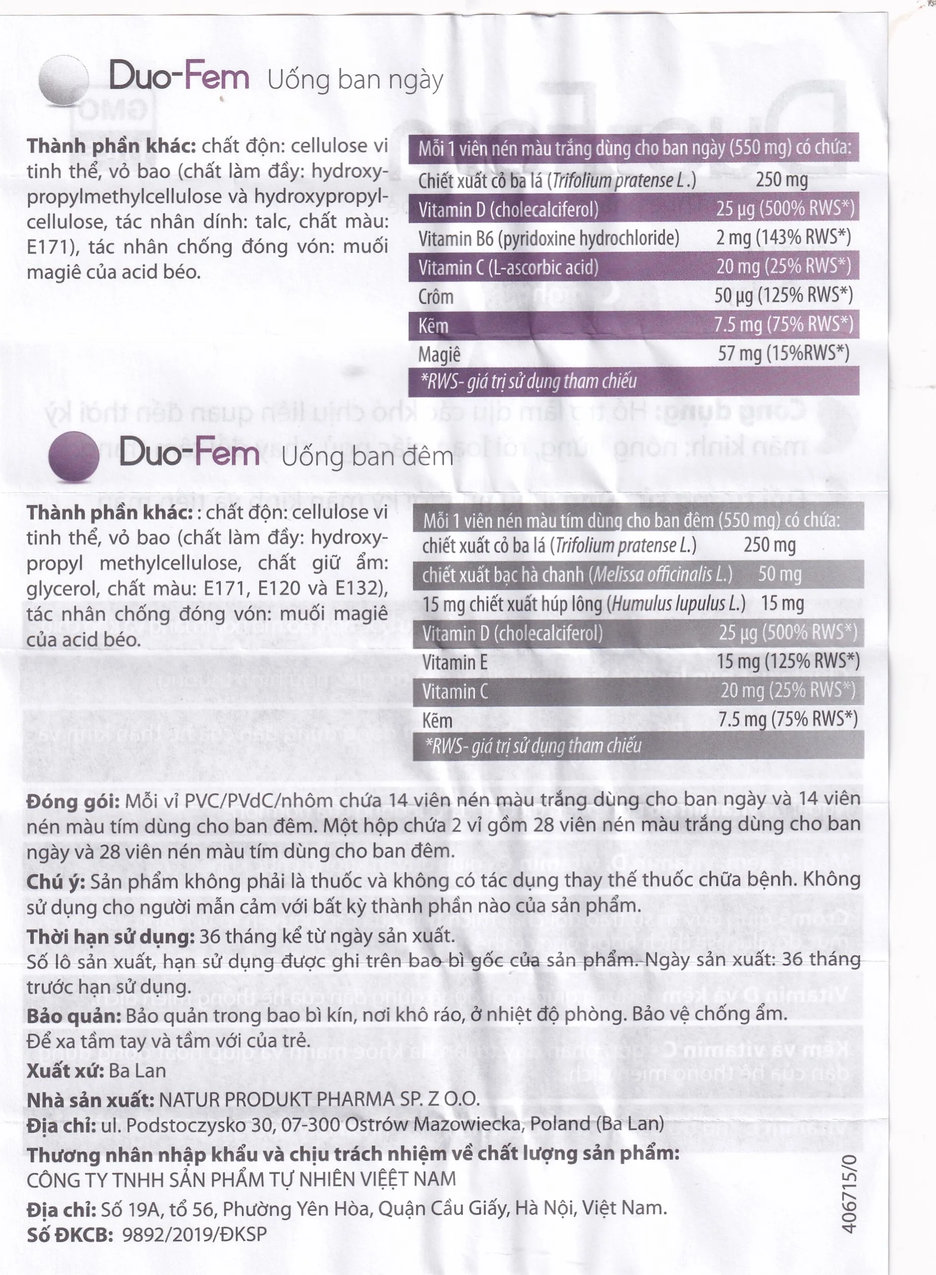 Hình ảnh Viên uống Duo-Fem NP Pharma hỗ trợ làm dịu các khó chịu liên quan đến thời kì mãn kinh (2 vỉ x 28 viên)