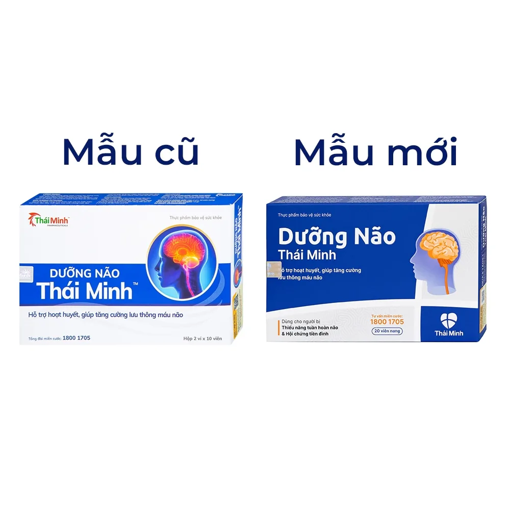 Hình ảnh Viên uống Dưỡng Não Thái Minh hỗ trợ hoạt huyết, tăng cường lưu thông máu não (2 vỉ x 10 viên)