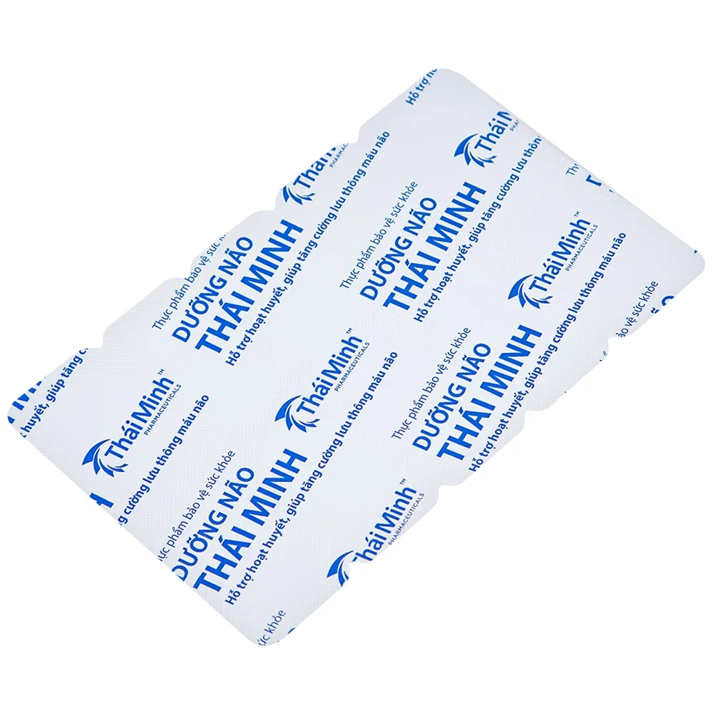 Hình ảnh Viên uống Dưỡng Não Thái Minh hỗ trợ hoạt huyết, tăng cường lưu thông máu não (2 vỉ x 10 viên)