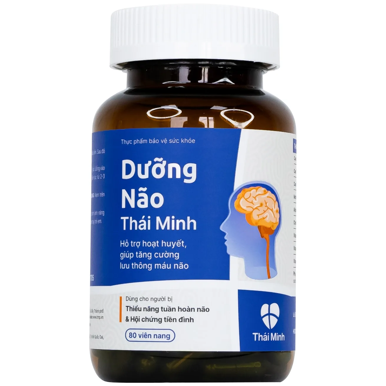 Hình ảnh Viên uống Dưỡng Não Thái Minh hỗ trợ hoạt huyết, tăng cường lưu thông máu não (80 viên)