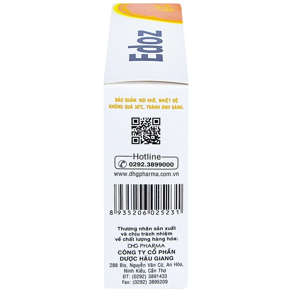 Hình ảnh Bột sủi bọt Edoz DHG hỗ trợ trung hòa acid dạ dày (24 gói x 2g)