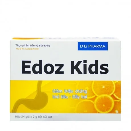Hình ảnh Bột sủi bọt Edoz Kids DHG giảm triệu chứng khó tiêu, đầy hơi (24 gói x 2g)