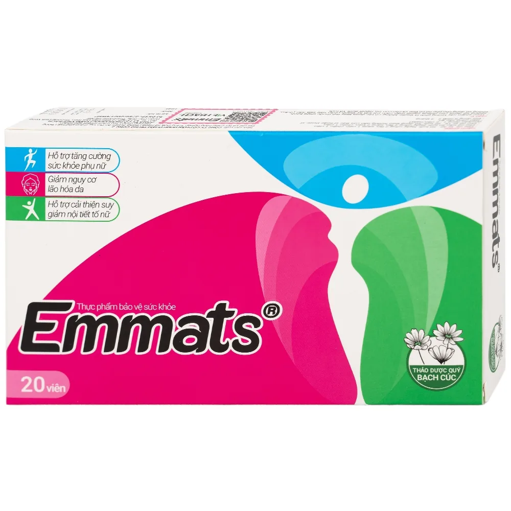 Hình ảnh Viên uống Emmats TW3 hỗ trợ giảm nguy cơ lão hóa, cải thiện suy giảm nội tiết tố (2 vỉ x 10 viên)