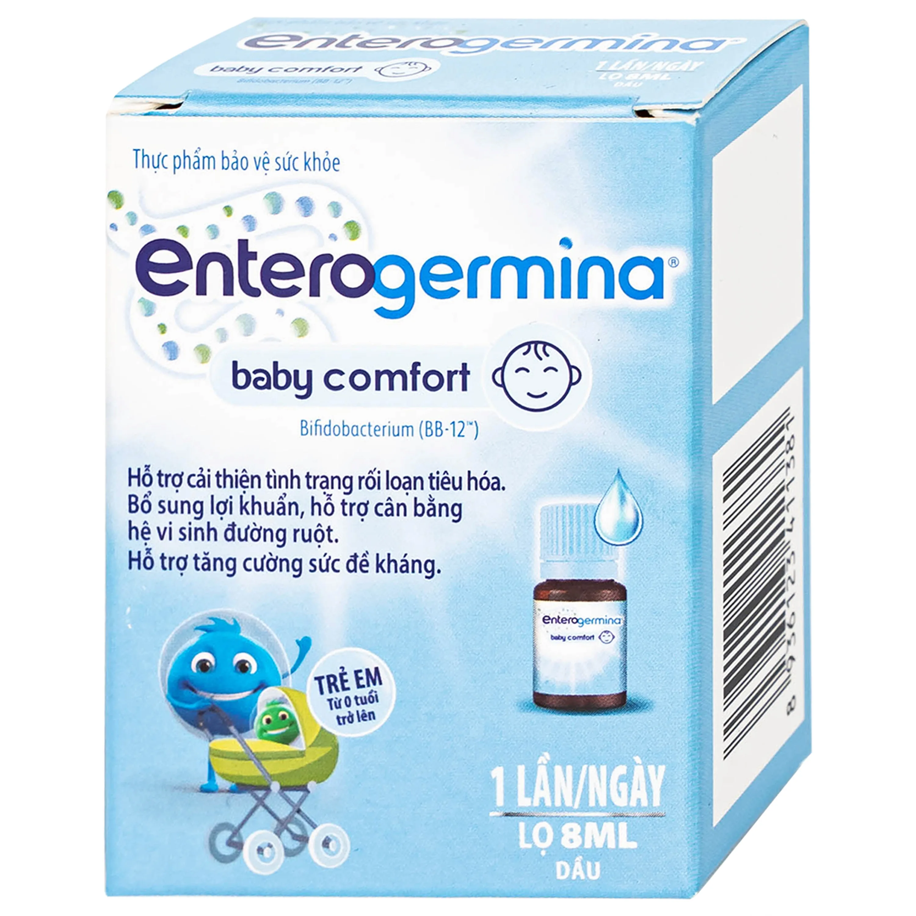 Hình ảnh Men vi sinh Enterogermina Baby Comfort Sanofi cho trẻ sơ sinh chứa lợi khuẩn BB12 (Lọ 8ml)