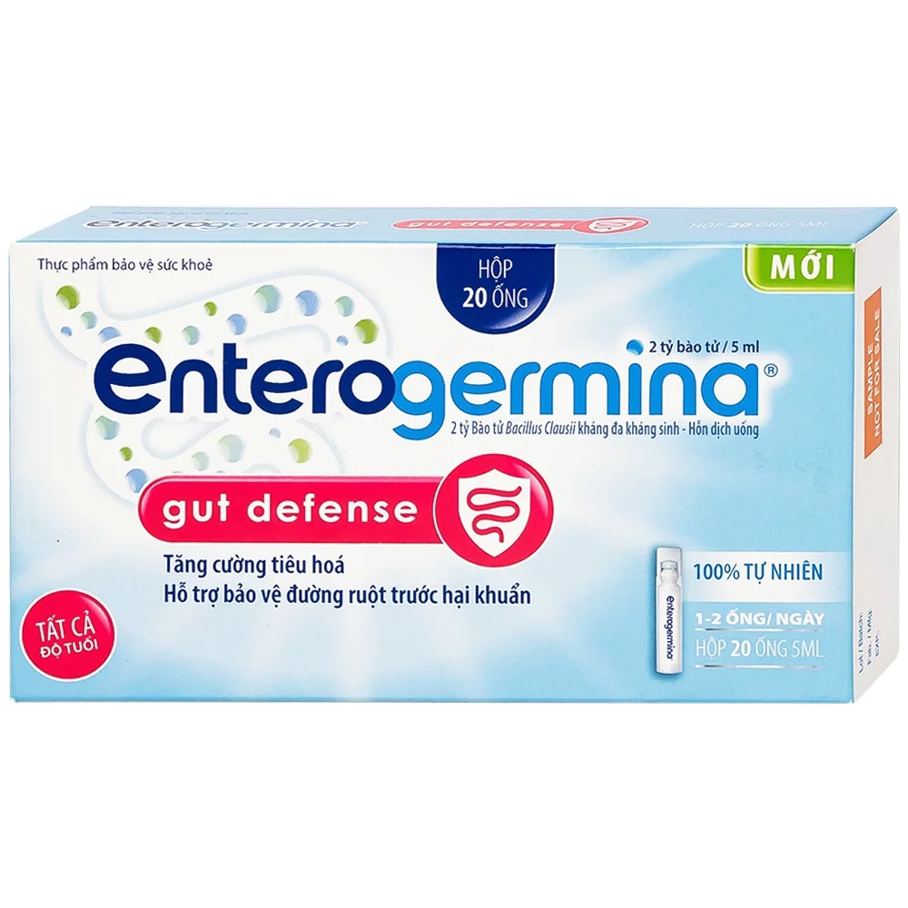 Hình ảnh Hỗn dịch uống men vi sinh Enterogermina Gut Defense Sanofi tăng cường tiêu hóa, hỗ trợ bảo vệ đường ruột