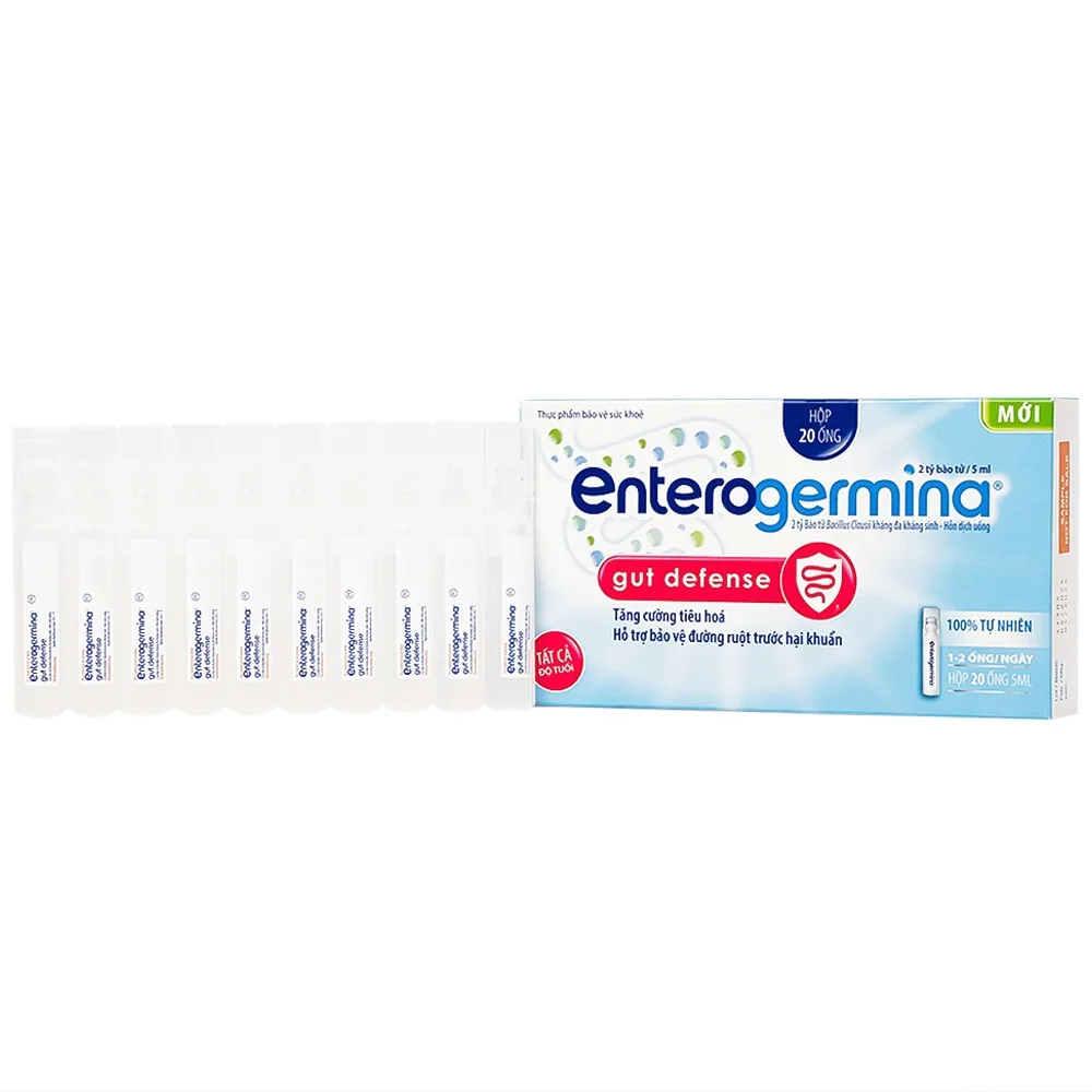 Hình ảnh Hỗn dịch uống men vi sinh Enterogermina Gut Defense Sanofi tăng cường tiêu hóa, hỗ trợ bảo vệ đường ruột