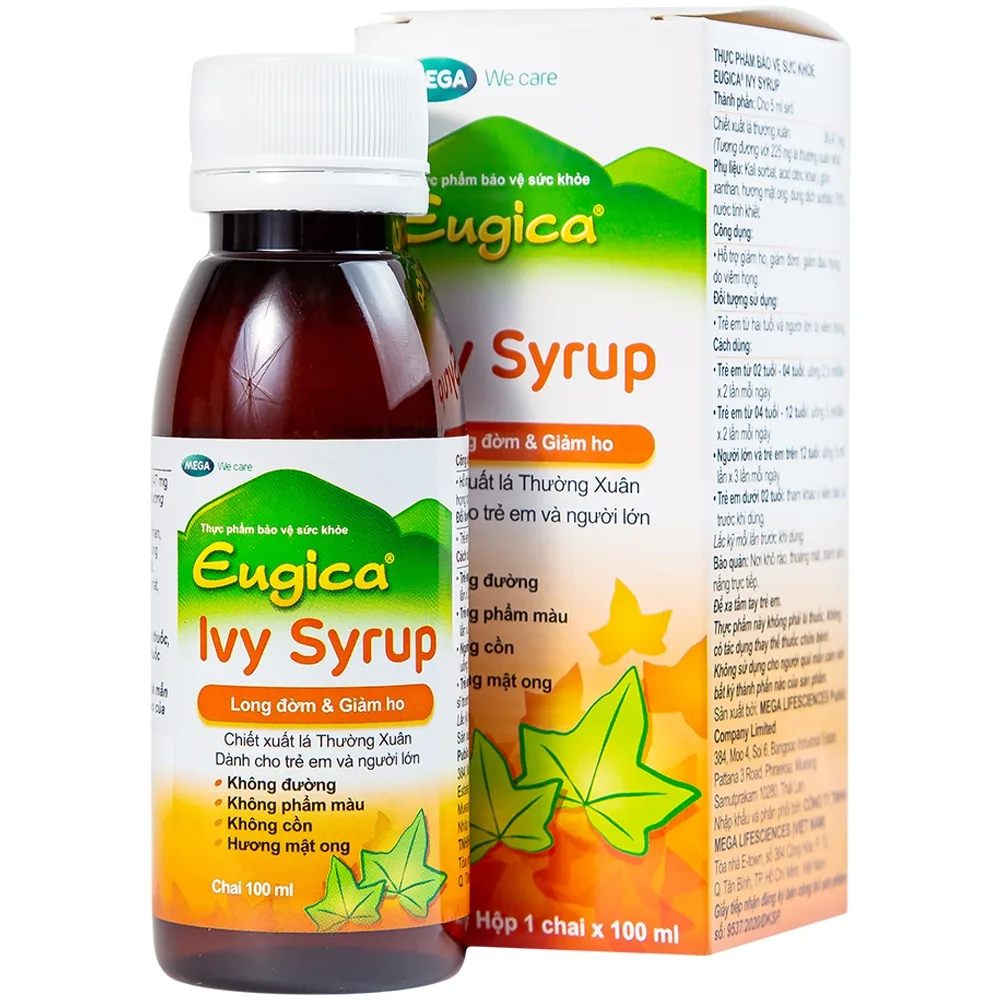 Hình ảnh Siro Eugica Ivy MEGA We care hỗ trợ giảm ho, giảm đờm (100ml)