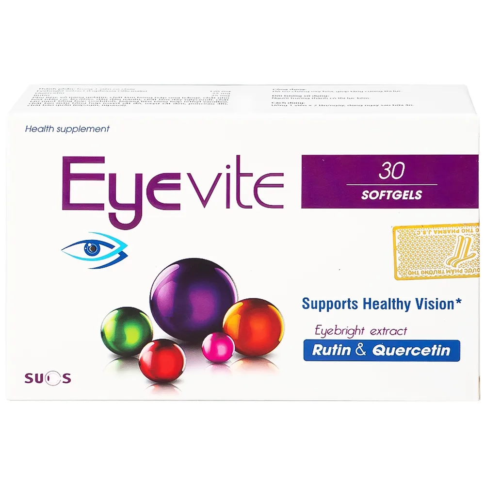 Hình ảnh Viên uống Eyevite Sucs hỗ trợ chống oxy hóa, tăng cường thị lực (3 vỉ x 10 viên)