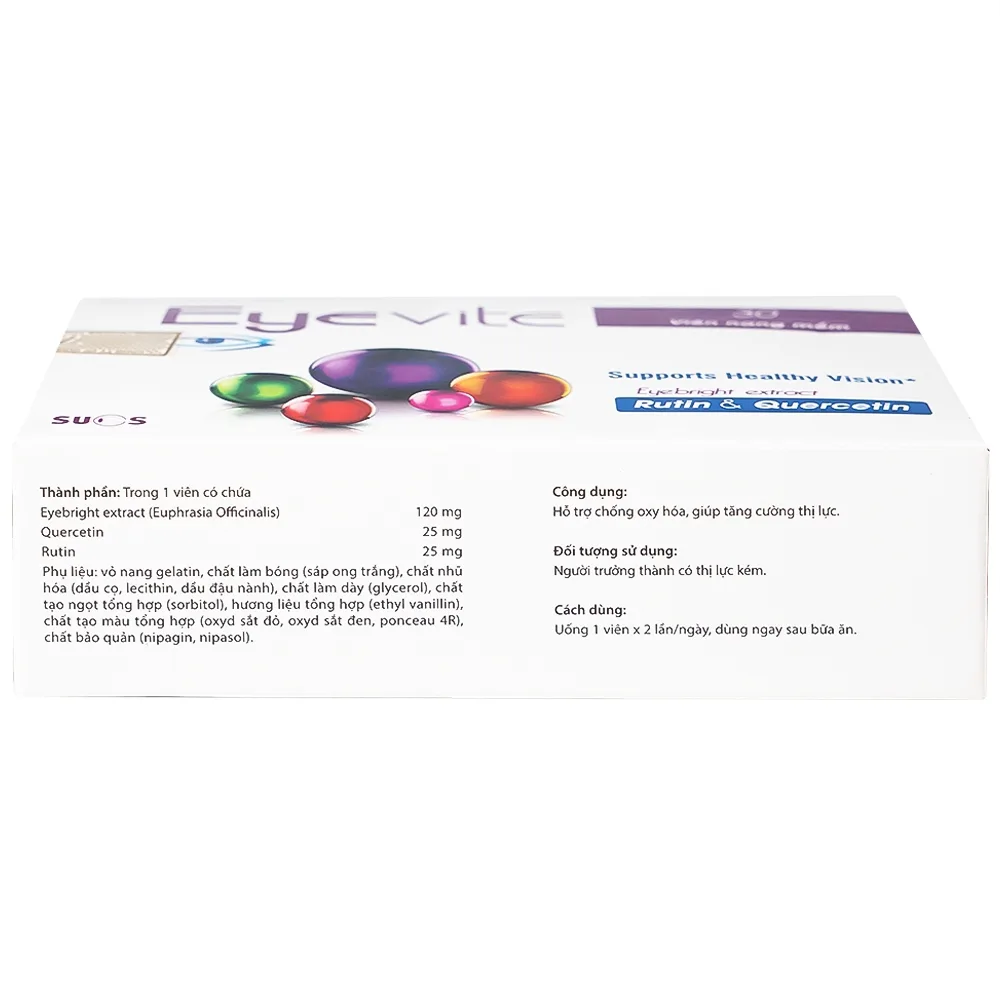Hình ảnh Viên uống Eyevite Sucs hỗ trợ chống oxy hóa, tăng cường thị lực (3 vỉ x 10 viên)
