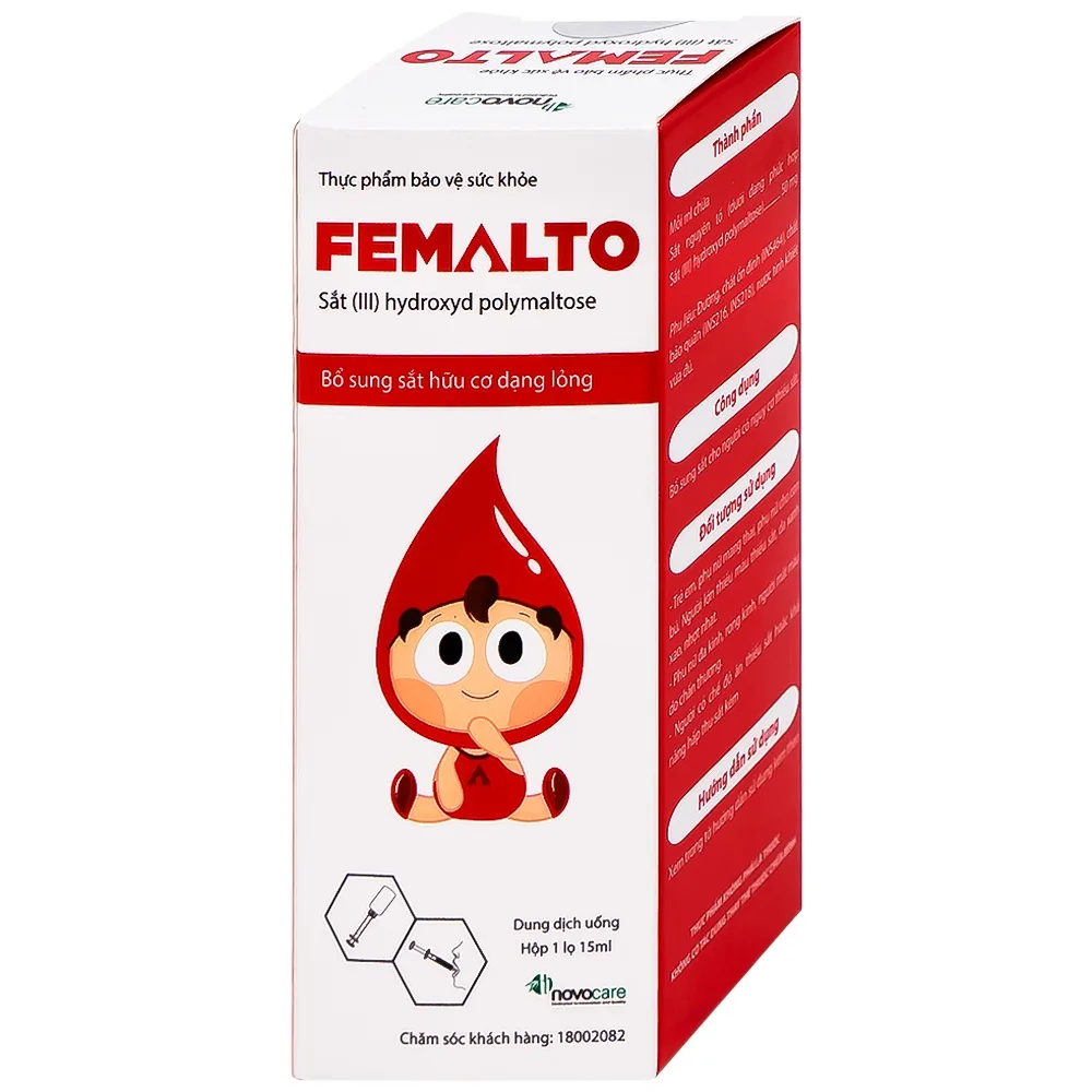 Hình ảnh Dung dịch uống Femalto 15ml Novocare bổ sung sắt do thiếu sắt