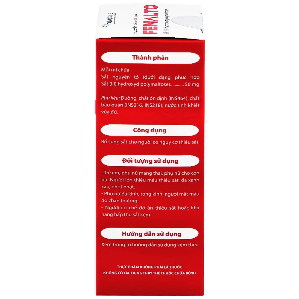 Hình ảnh Dung dịch uống Femalto 15ml Novocare bổ sung sắt do thiếu sắt