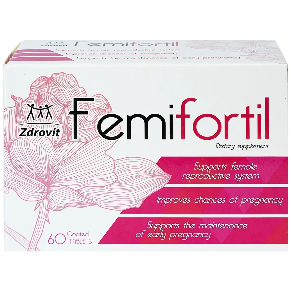 Hình ảnh Viên uống Femifortil NP Pharma bổ sung Vitamin, khoáng chất và thảo dược cho phụ nữ mang thai (4 vỉ x 15 viên)