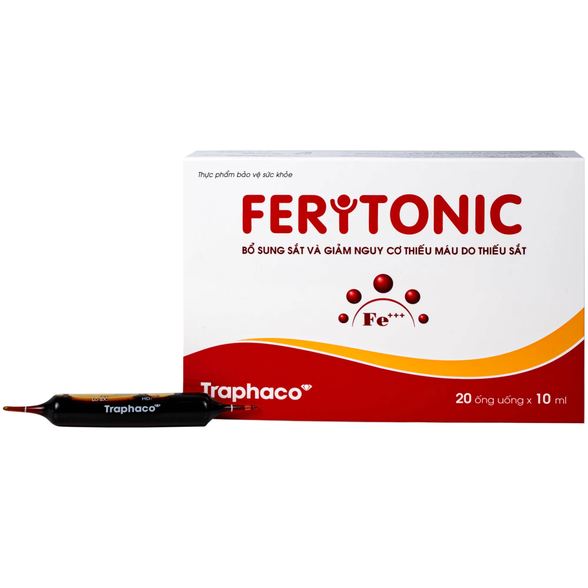 Hình ảnh Siro bổ sung sắt Feritonic 40mg Traphaco (2 vỉ x 10 ống)