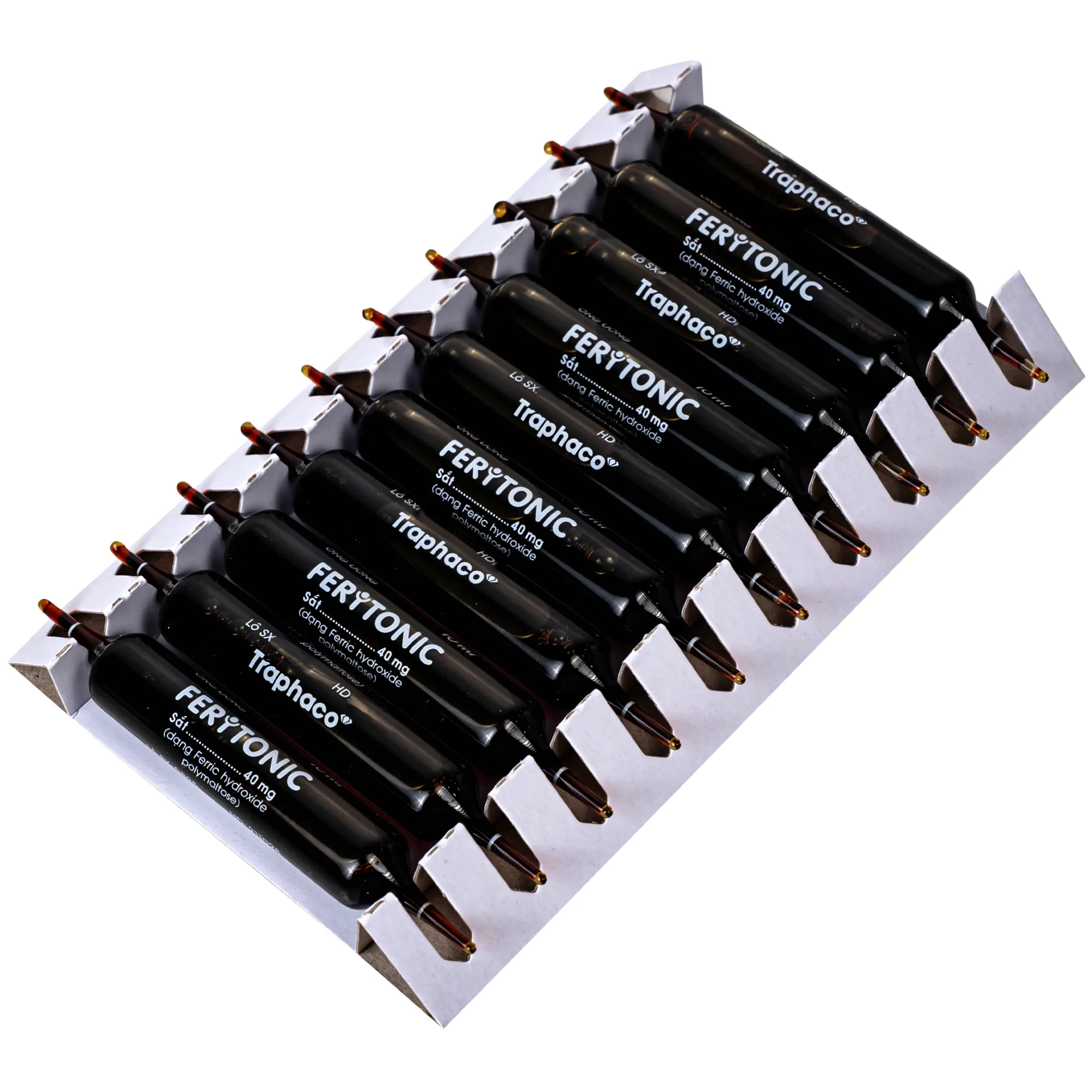 Hình ảnh Siro bổ sung sắt Feritonic 40mg Traphaco (2 vỉ x 10 ống)