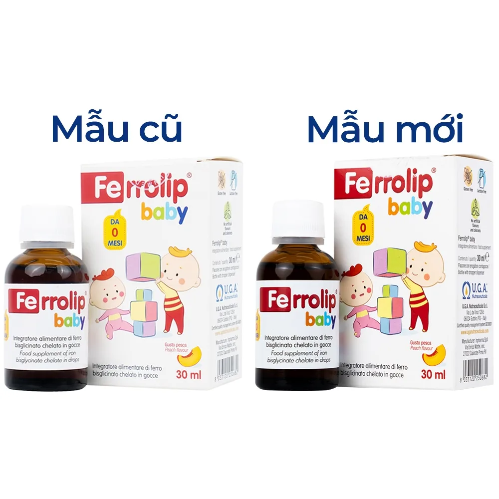 Hình ảnh  Dung dịch Ferrolip Baby InPharma SpA bổ sung sắt, giảm nguy cơ thiếu máu (30ml)