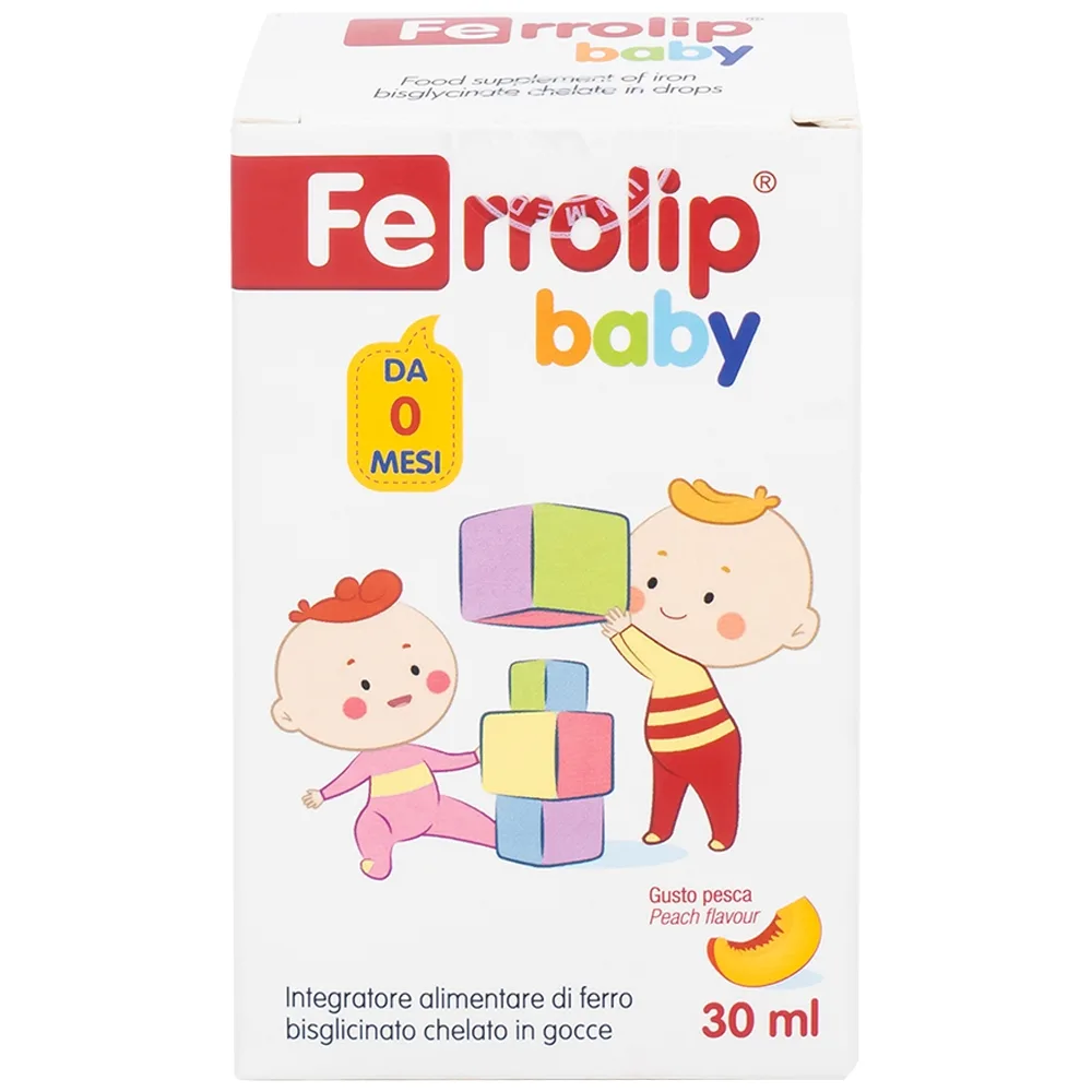 Hình ảnh  Dung dịch Ferrolip Baby InPharma SpA bổ sung sắt, giảm nguy cơ thiếu máu (30ml)