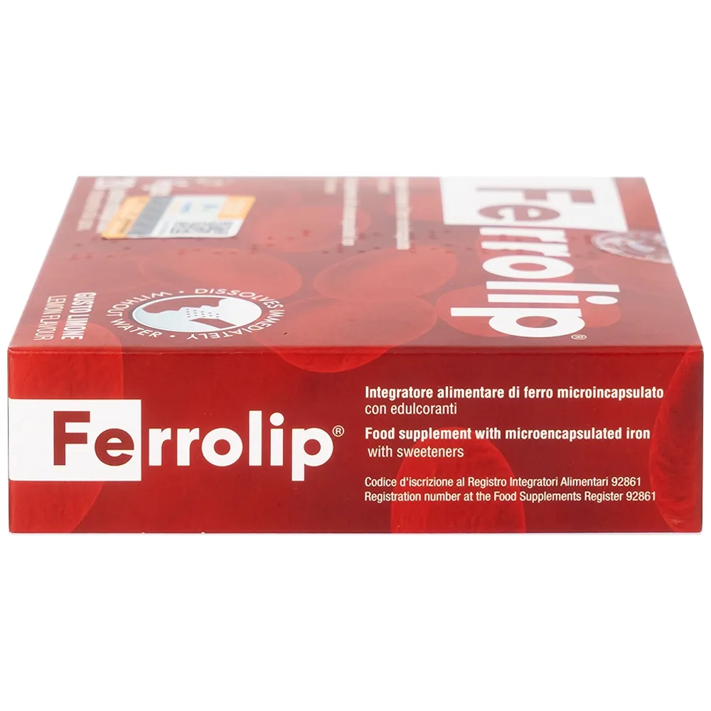 Hình ảnh Sắt Ferrolip Uga hỗ trợ tạo hồng cầu, giúp giảm nguy cơ thiếu máu do thiếu sắt (20 gói)