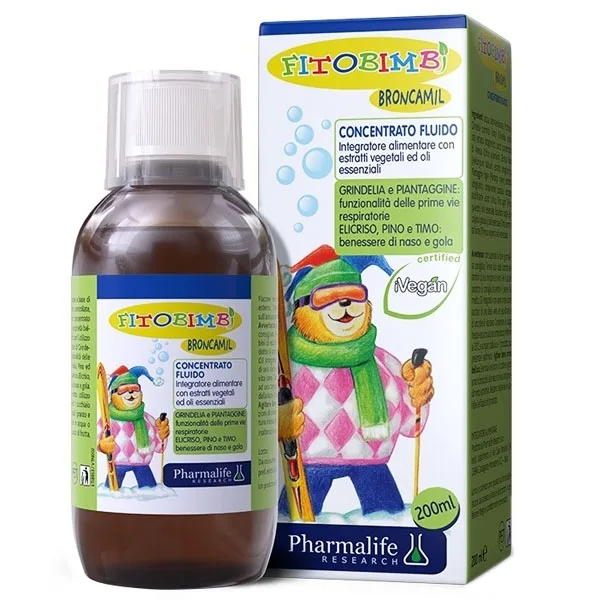 Hình ảnh Siro Fitobimbi Broncamil hỗ trợ làm mát họng, dịu họng, thông thoáng đường hô hấp (200ml)