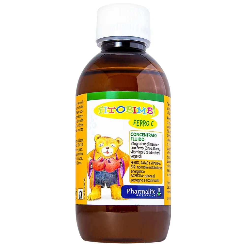 Hình ảnh Siro Fitobimbi Ferro C Concentrato Fluido bổ sung sắt, kẽm, vitamin C cho cơ thể (200ml)