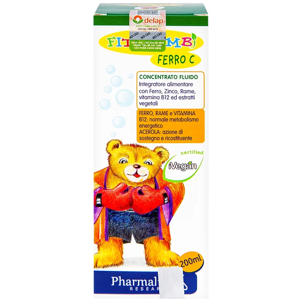 Hình ảnh Siro Fitobimbi Ferro C Concentrato Fluido bổ sung sắt, kẽm, vitamin C cho cơ thể (200ml)